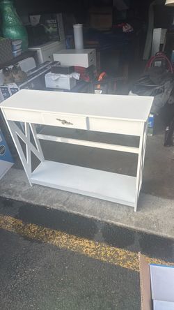 White console / entry table. One center drawer with