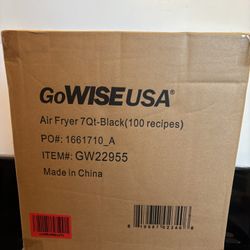 NIB GoWISE USA Air Fryer 7Qt-Black