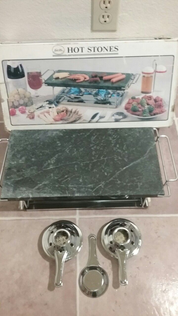 Eurita Hot Stone Tabletop Indoor Bbq Grill Natural Stone