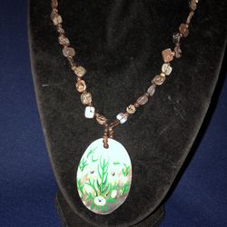 Hand Made Necklace Made Of Mother Of Pearl