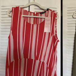 New Red Striped Dress 