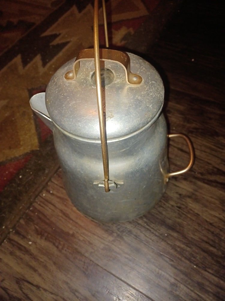 RARE ALUMINUM AND COPPER, 1950s WEAR EVER PERCULATOR
