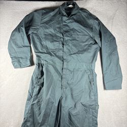 Vintage Sears Work Leisure Coveralls Men’s 42r Green Workwear Jumpsuit #1433