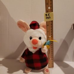 Gemmy Ind Christmas Mouse Sings "Twas The Night Before Christmas" Animated Plush 8.5" Xmas K