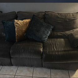 Dark Gray Couches, Recliner Seats
