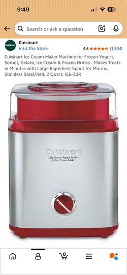 Visionary Ice cream maker-classic red