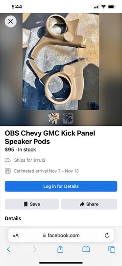 OBS Chevy Kick Panels Speaker Pods