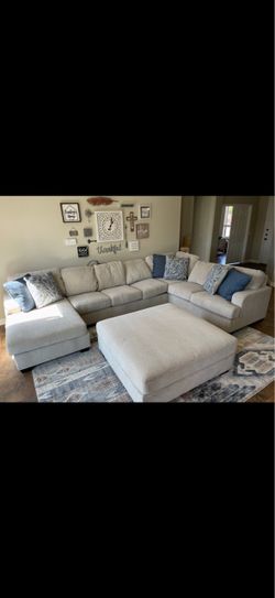Ashley Furniture Sectional and Ottoman