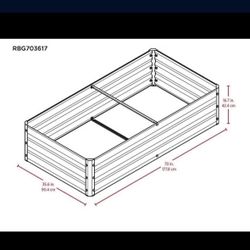 New 6x3x1.5 Ft Galvanized Raised Planter Box Metal Garden Bed Plant Outdoor
