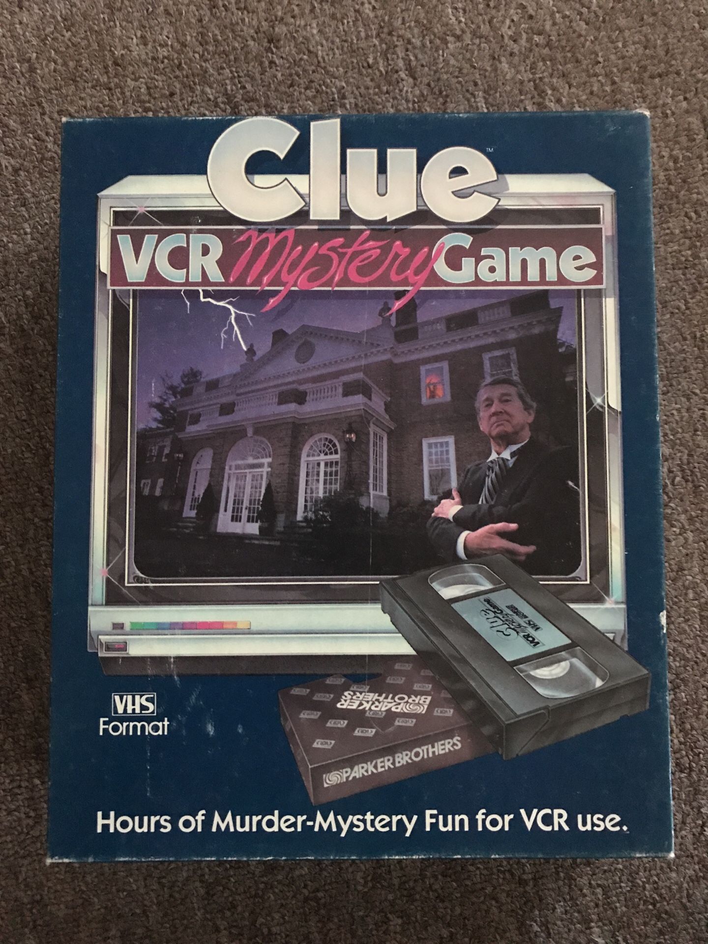 Clue VCR VHS Mystery Board Game Rare Vintage and Complete Halloween Parker Bros. Original