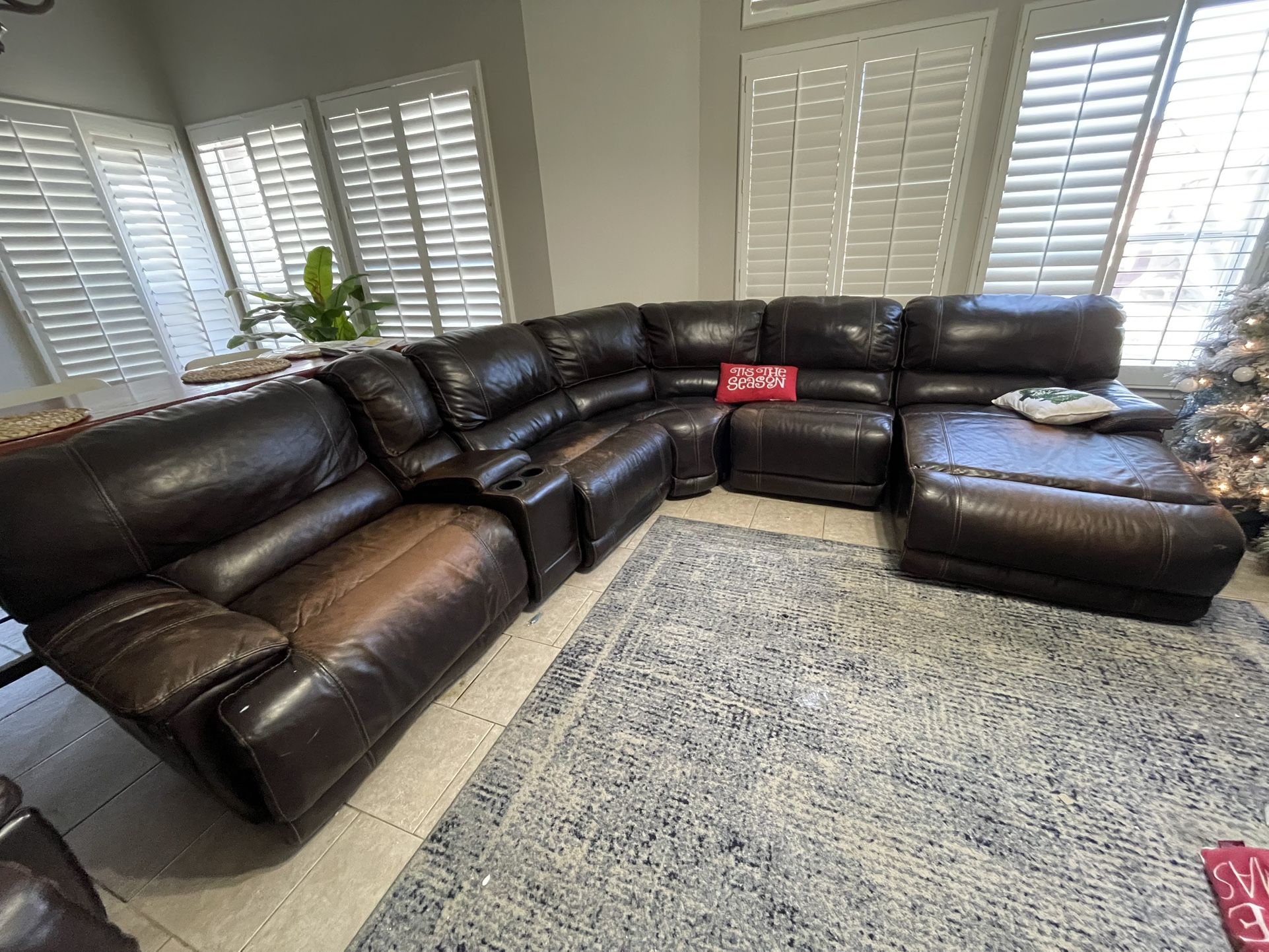 Leather Sectional Couch & Separate Recliner