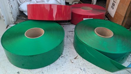 5) FLOOR MARKING INDUSTRIAL TAPE roll self adhesive 3" X 100' GREEN & red Christmas decoration strip sticker blue Hanukkah decor rolls mighty line saf