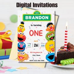 Sesame Street Birthday Invitations