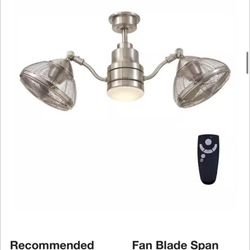 Pendersen 42 in. integrated LED Ceiling Fan by Home Decorators Collecti, in box, opened not used