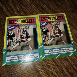 2 1986 Topps Record Breaker Walter Payton 