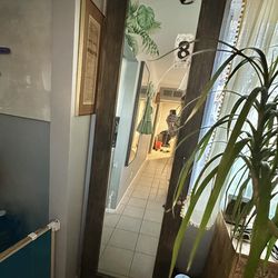 87” X 27” Handmade Wood Frame Mirror