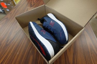 New Balance Logic Mid Composite Safety Toe Athletic Shoes In Denim/Red – Men’s 11