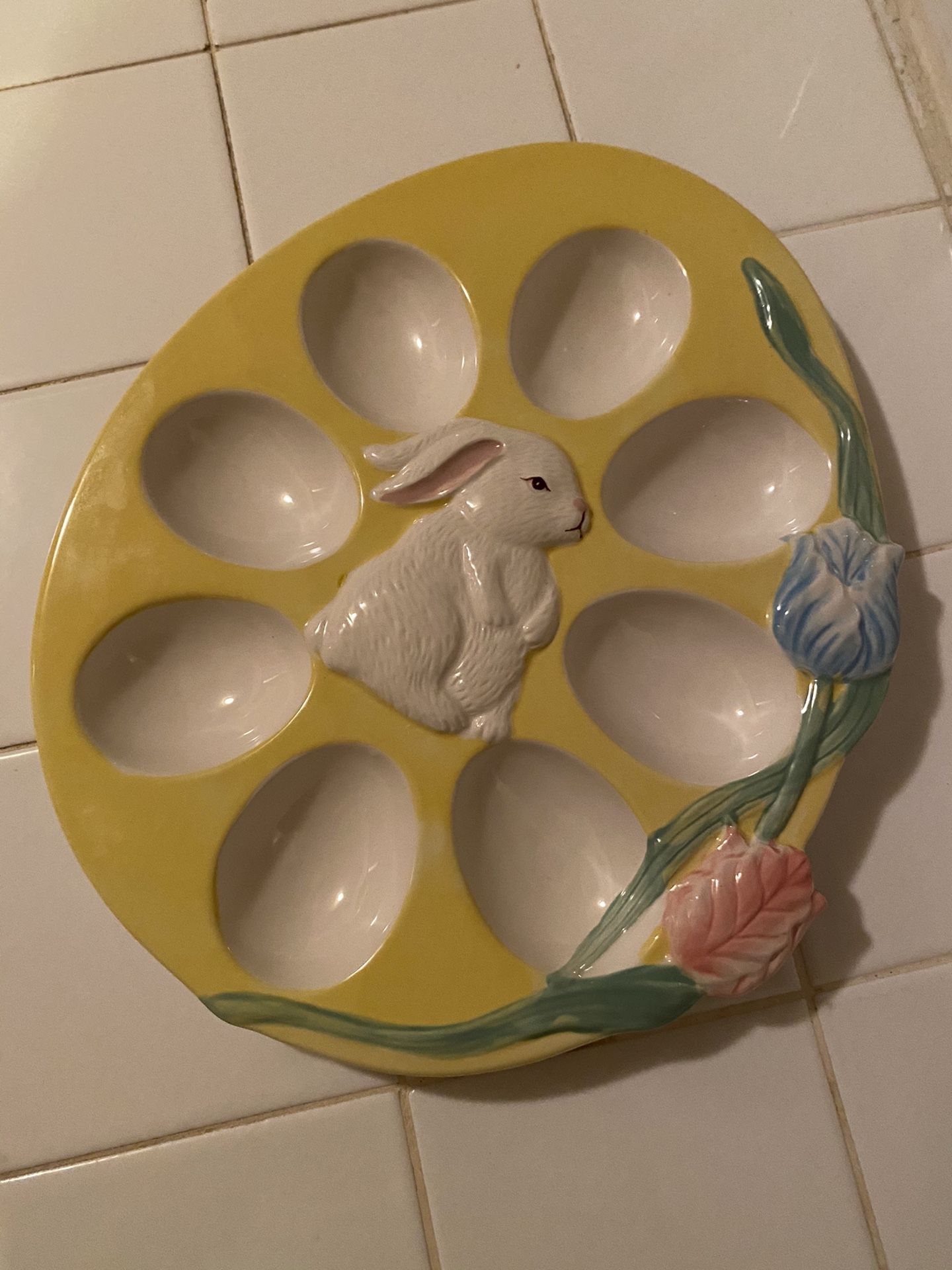 Easter Bunny Egg Holder Plate