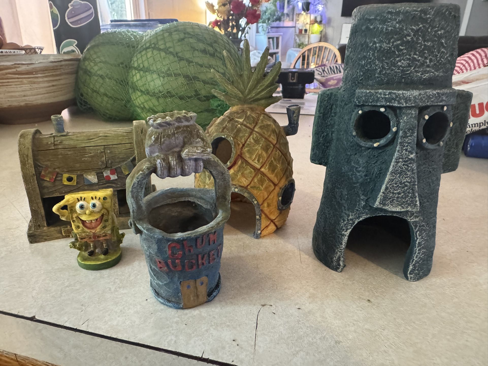 Sponge Bob Fish Tank Decor