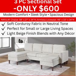 3 Pc Sectional Set 