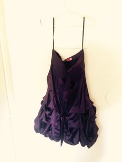 Purple balloon dress
