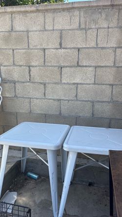 FREE  Outdoor Metal Chairs & Side Tables