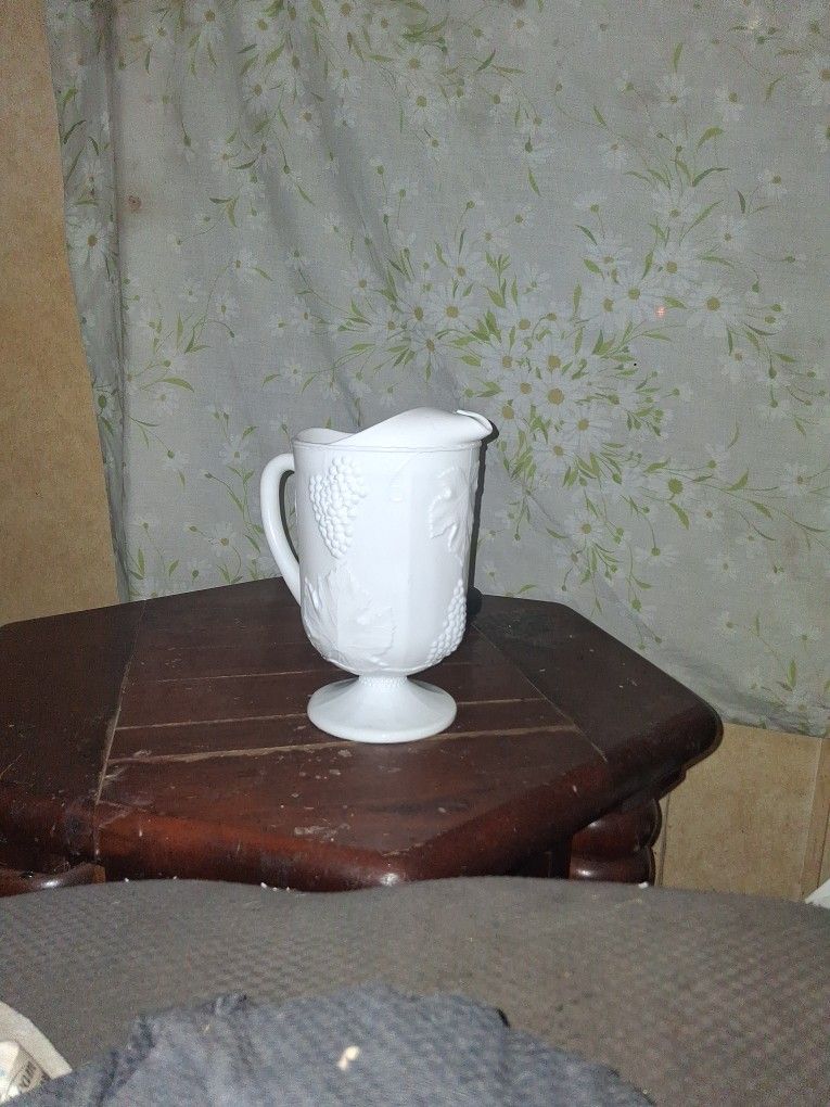 Real Milk Glass Pitcher 