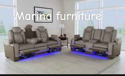 Marina Furniture Power Recliner Sofa Set