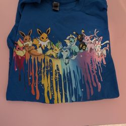 eeveelotion and courage the cowardly dog tees