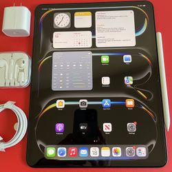 Apple IPad Pro 13” (M4 chip /OLED display/ 2024 Newest ) 1TB / 1024GB with keyboard, pen & Accessories