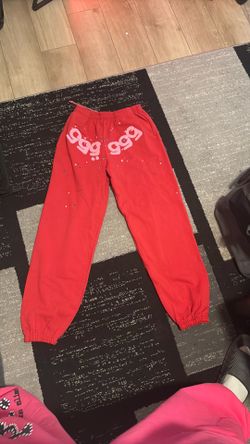 Red sp5der joggers -medium