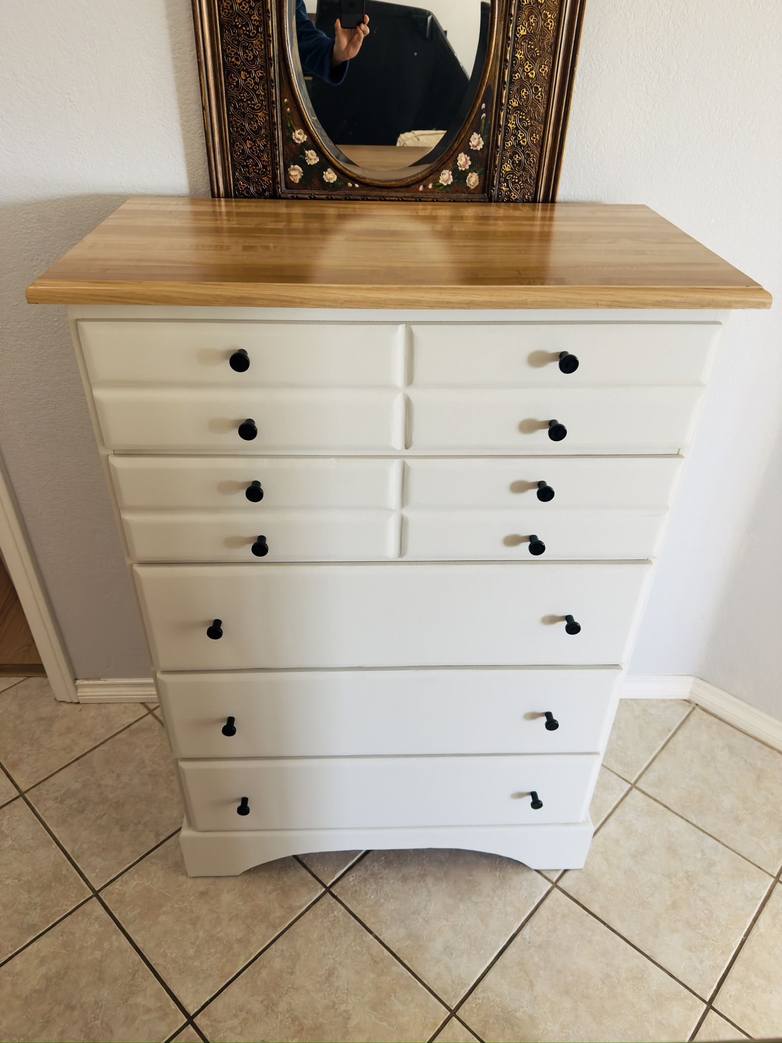 All wood tall dresser