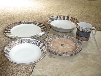 sakura stoneware dish set