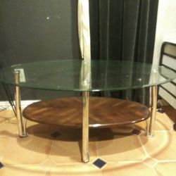 Glass coffee table