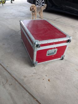 Red ATA Road Case with Wheels