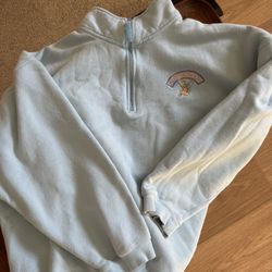 Vintage Disneyland Tinkerbell Sweatshirt Half Zip Size Large (runs Small For A Large, Maybe it’s A Juniors Size) 