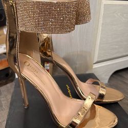 Rose gold heels size 9 women