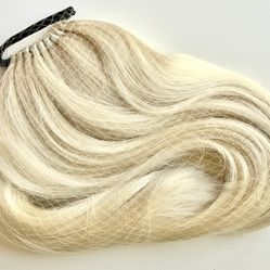 Elastic Ponytail Hair Extension, Lightest Neutral Blonde #613, NEW! 24 inches