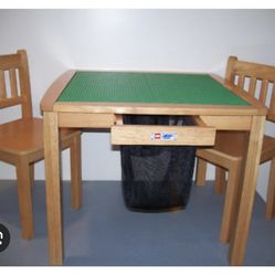 Imaginarium Lego table with 2 wooden chairs