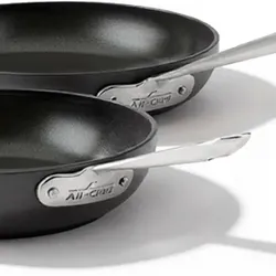 All-Clad HA1 Hard Anodized Non Stick Fry Pan Set 2 Piece, 8, 10 Inch, Induction, Oven Broiler Safe 500F, Pots and Pans Set, Kitchen Frying Pans, Skill