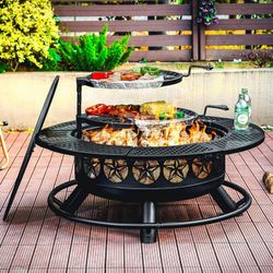 42-in wood burning fire pit / barbecue grill BBQ grill brand new in the box outdoor patio fire pit 🆕