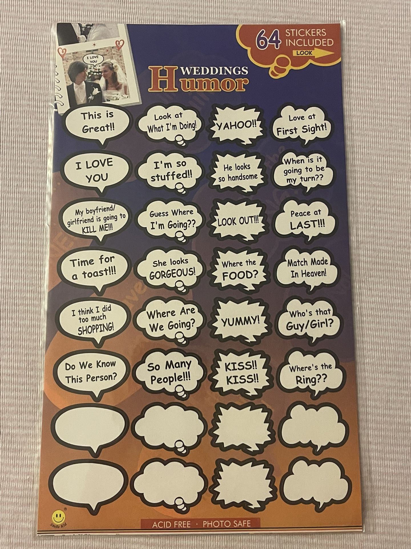 Wedding Humor Stickers New