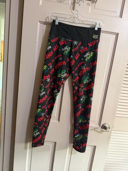 Justice Girls Grinch Printed Leggings Size XL Sleigh All Day Christmas