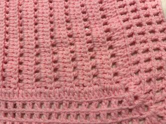 Homemade baby blanket 23”x24”  $20