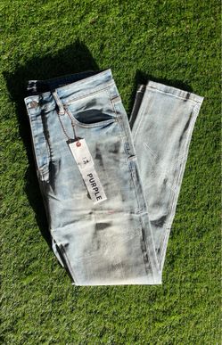 Purple denim jeans
