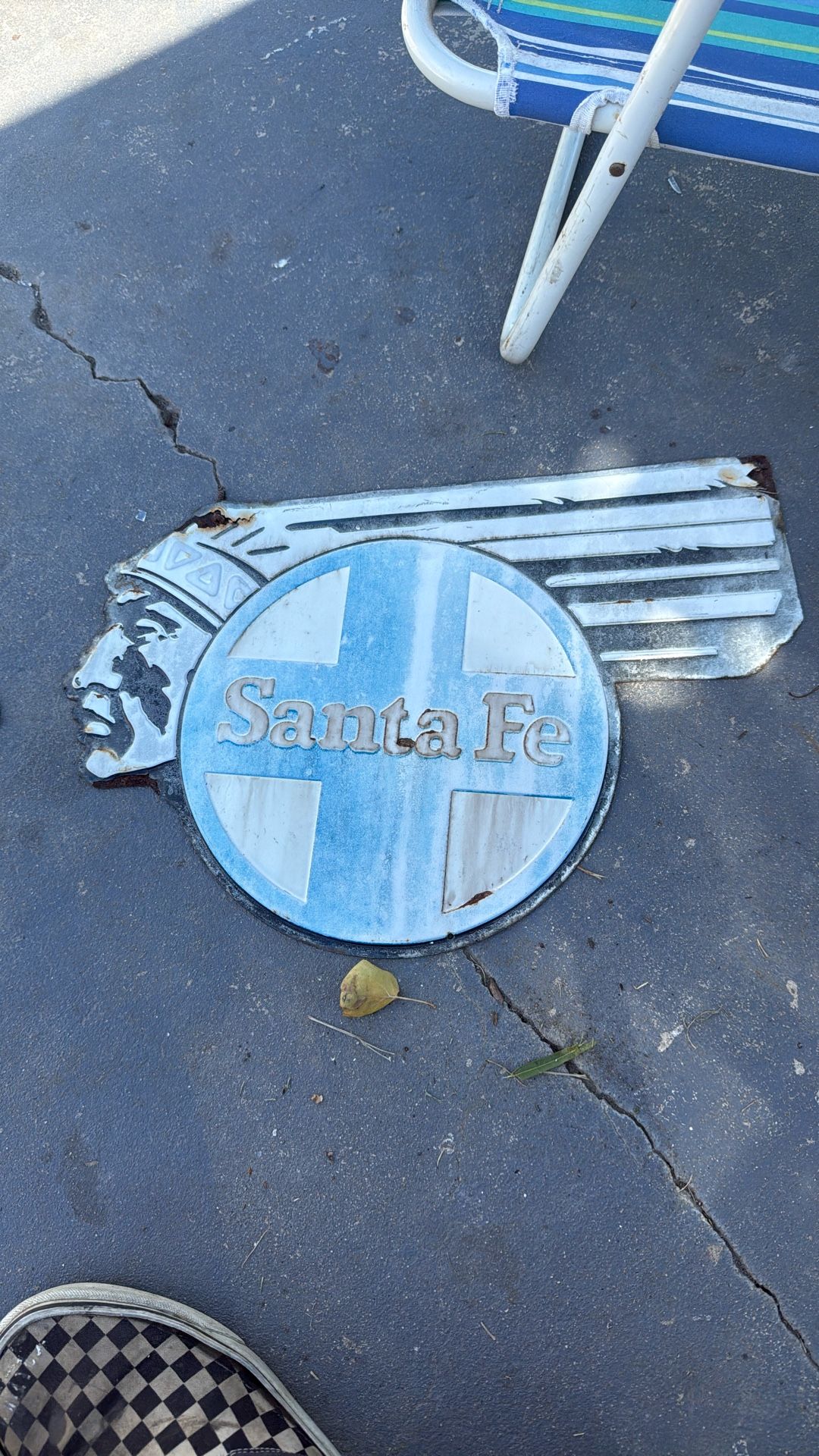 Metal Sign Railroad Santa Fe 