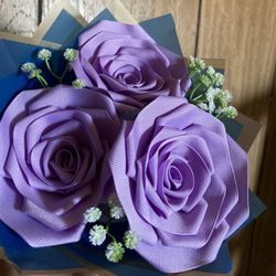 Flowers bouquet Eternal roses Ribbon roses