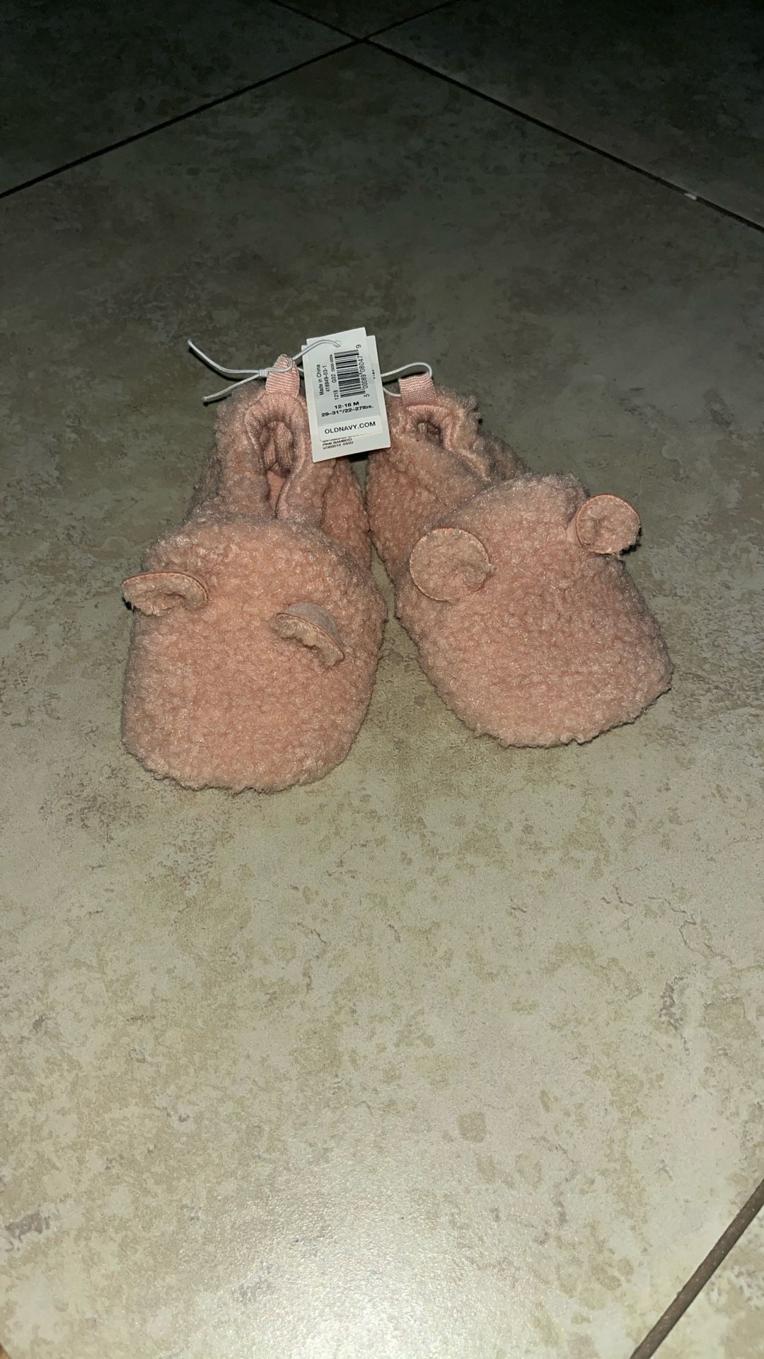 Old Navy Toddler Girl’s Sherpa Slippers, Size 12-18 Months 