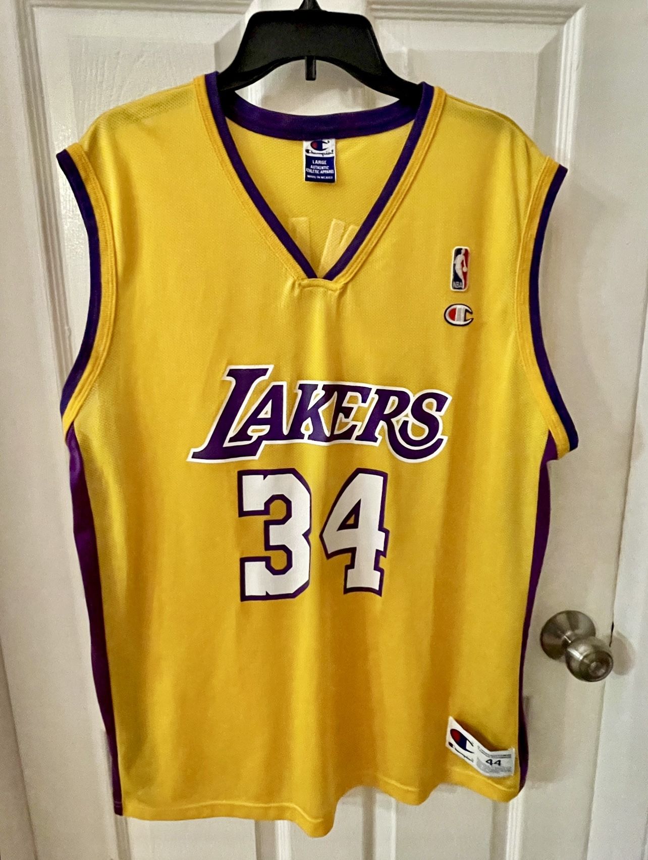 *VTG* Authentic CHAMPION Shaquille Shaq O’Neal Los Angeles Lakers Jersey 90s🔥HOT🔥SZ 44