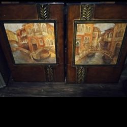 Beautiful Venice Style Metal Painting Decorations